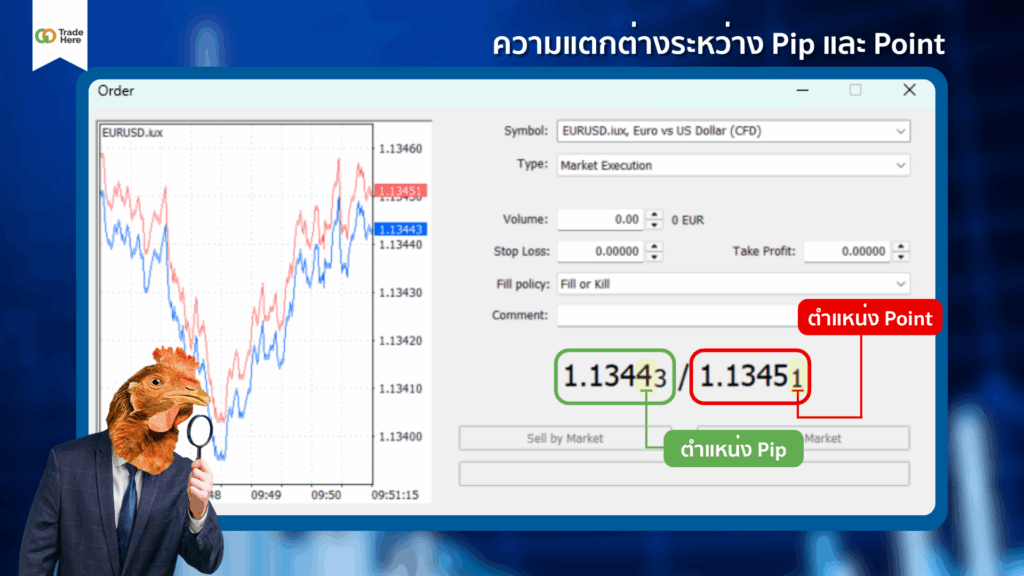 ความแตกต่างระหว่าง Pip และ Point