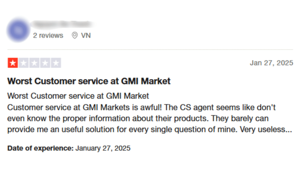 รีวิว GMI Markets ดีไหมจากผู้ใช้จริงคนที่ 1 รีวิว GMI Markets ดีไหมจากผู้ใช้จริงคนที่ 1