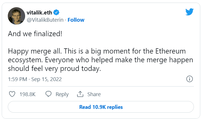 "The Merge" การเปลี่ยนแปลงครั้งใหญ่เป็น PoS ของเหรียญ ETH 1 the merge