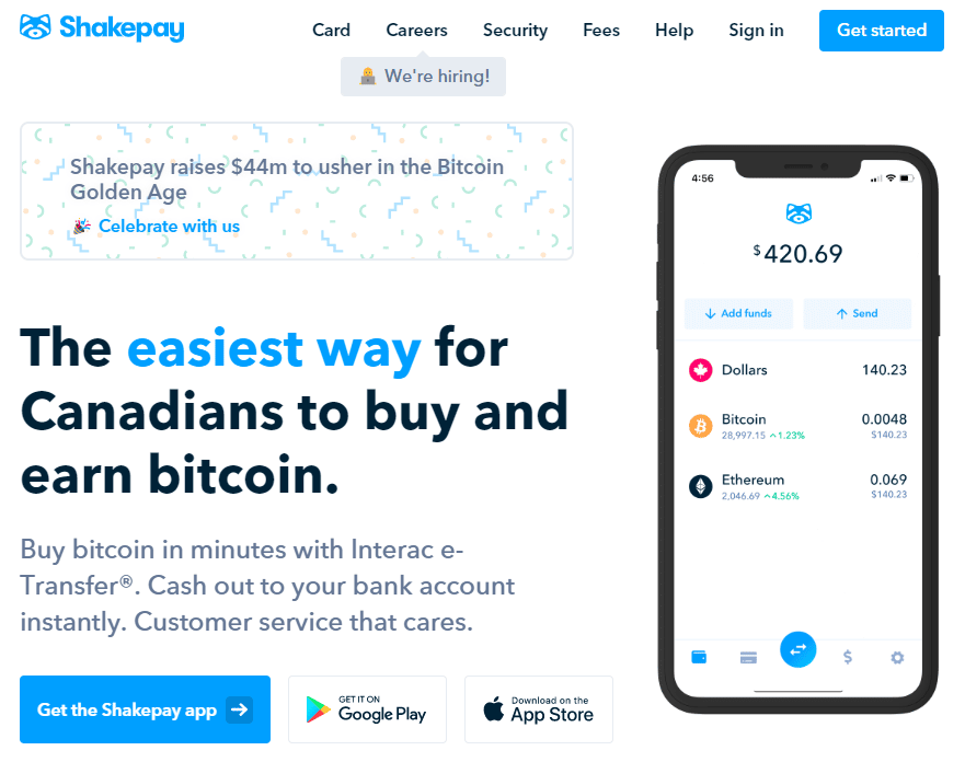 เทรดคริปโต รีวิว Shakepay ดีจริงหรือไม่ ? 1 รีวิว shakepay