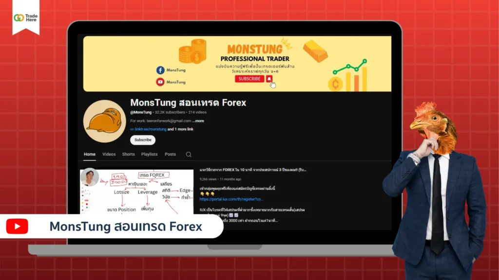แนะนำช่อง MonsTung สอนเทรด Forex