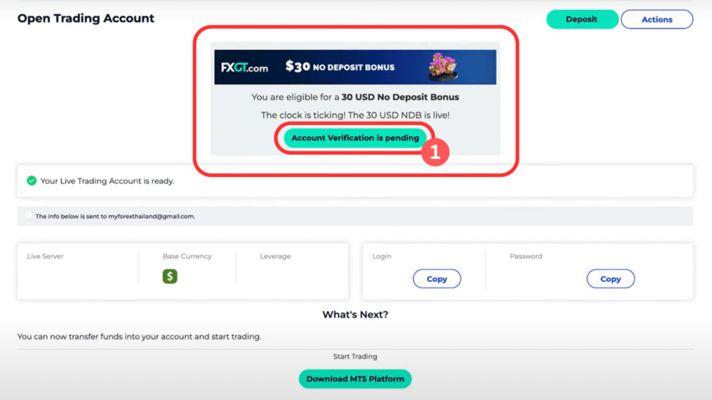 เปิดบัญชี FXGT.com ง่าย ๆ เพียง 5 ขั้นตอน! 8 เปิดบัญชี FXGT.com