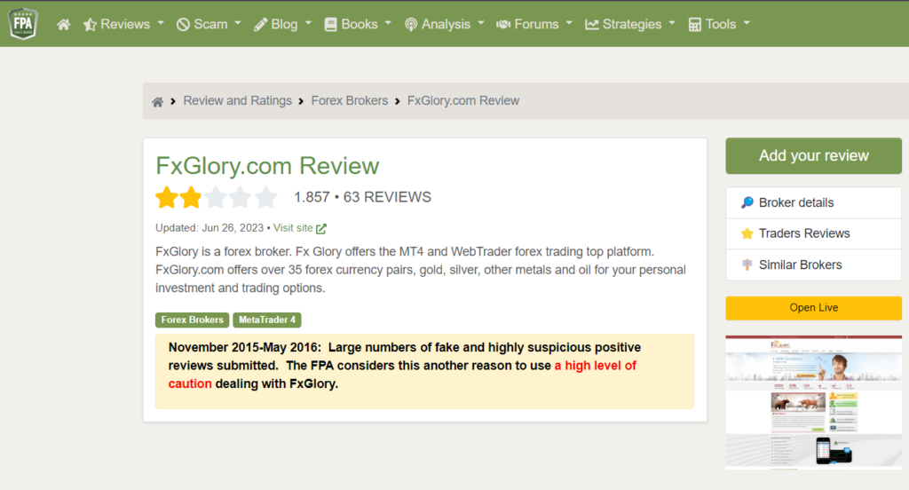 FXGlory Review