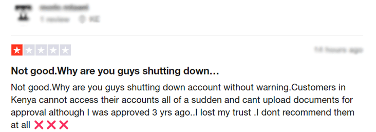 FXTM trustpilot 1