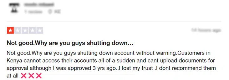 FXTM trustpilot 1
