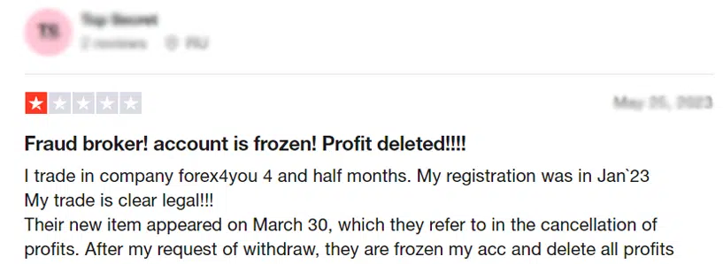 forex4you trustpilot