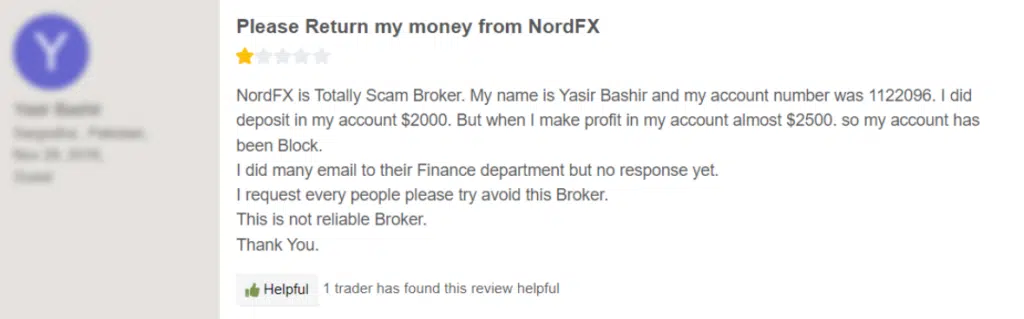 รีวิว NordFX ดีไหมจากผู้ใช้จริง 1