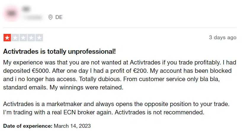 ActivTrades รีวิว