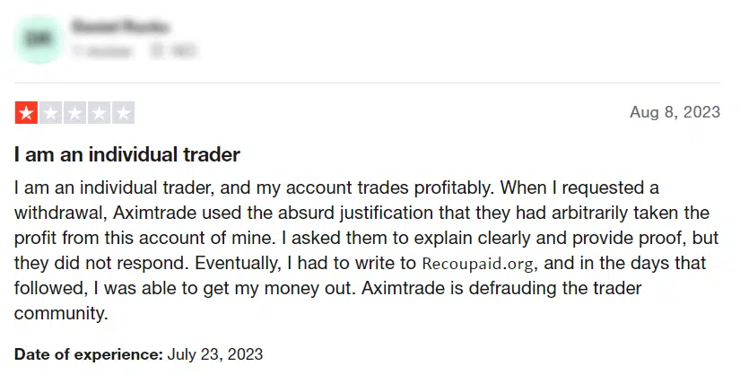 รีวิว AximTrade ดีไหมจากผู้ใช้จริง 2