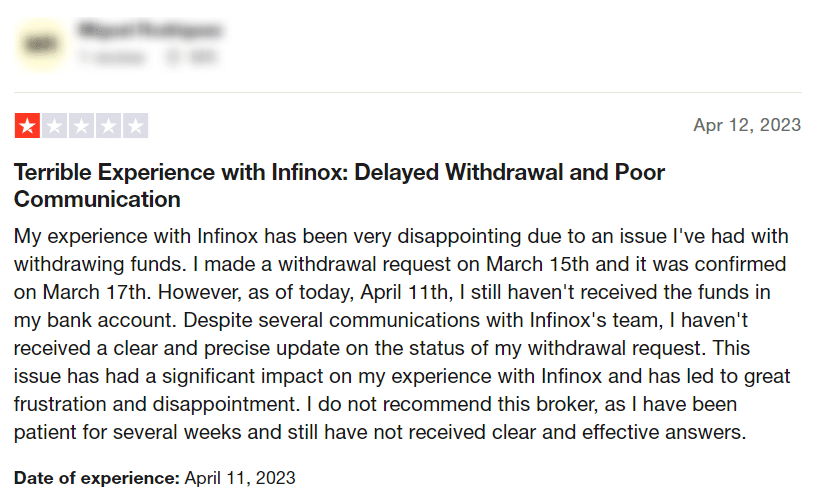 โดนไล่มาเทรดตรงนี้ : โบรกเกอร์ Infinox ถอนช้า ค่าสเปรดสูง จริงไหม ? อัปเดต 2023 3 Infinox รีวิว