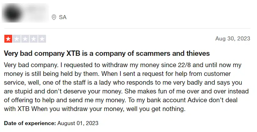 XTB รีวิว