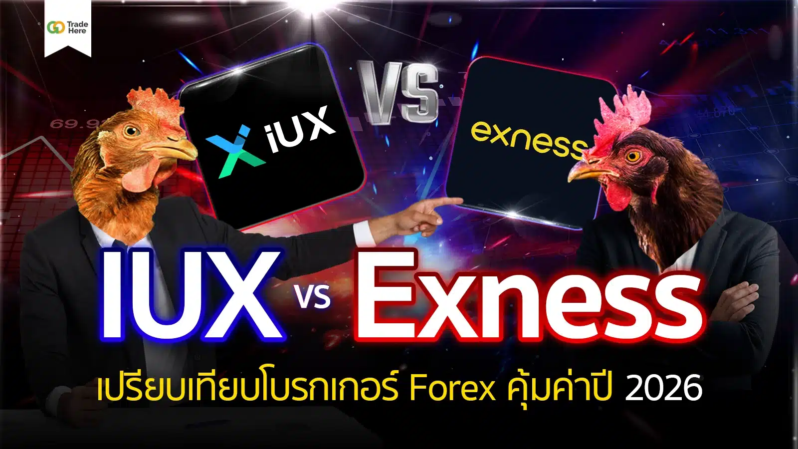 IUX VS Exness เปรียบเทียบโบรกเกอร์ Forex คุ้มค่าปี 2026