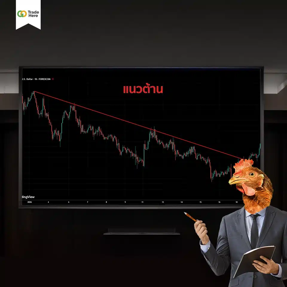 หาแนวต้าน แนวโน้มขาลง (Downtrend) 