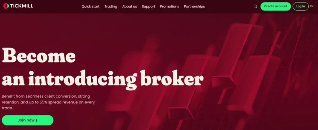 โปรแกรมแนะนำ IB Forex โบรกเกอร์ Tickmill โปรแกรมแนะนำ IB Forex โบรกเกอร์ Tickmill