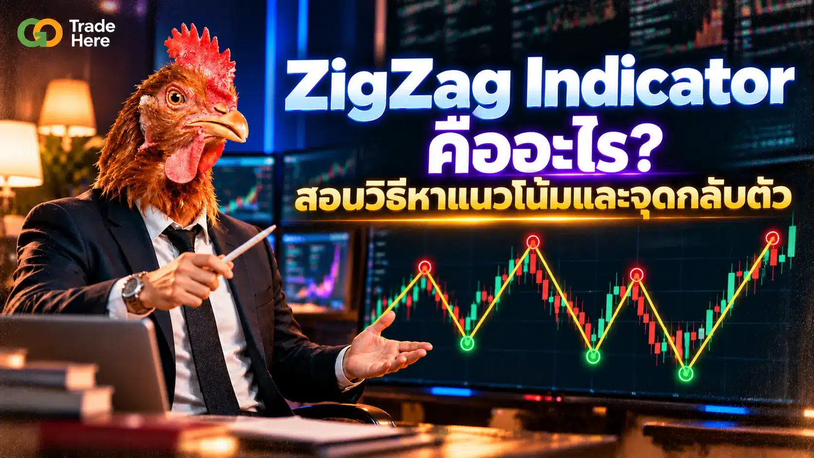 ZigZag Indicator คืออะไร? สอนวิธีหาแนวโน้มและจุดกลับตัว